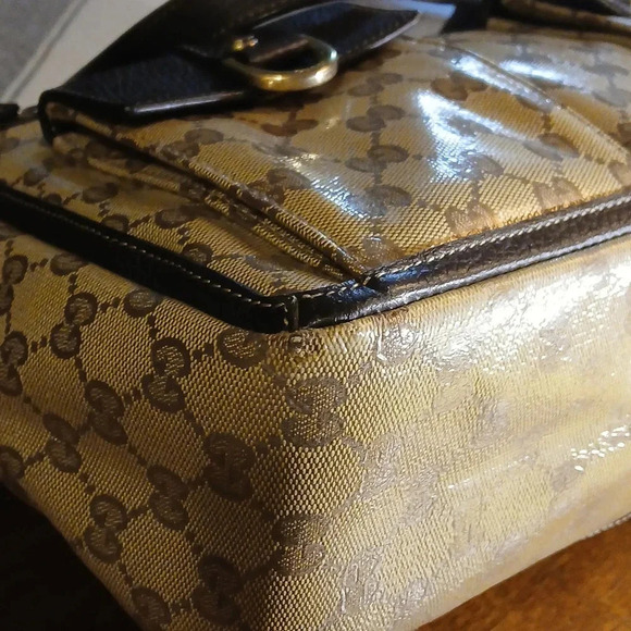 Gucci Brown Coated Tote Bag - Picture 6 of 16